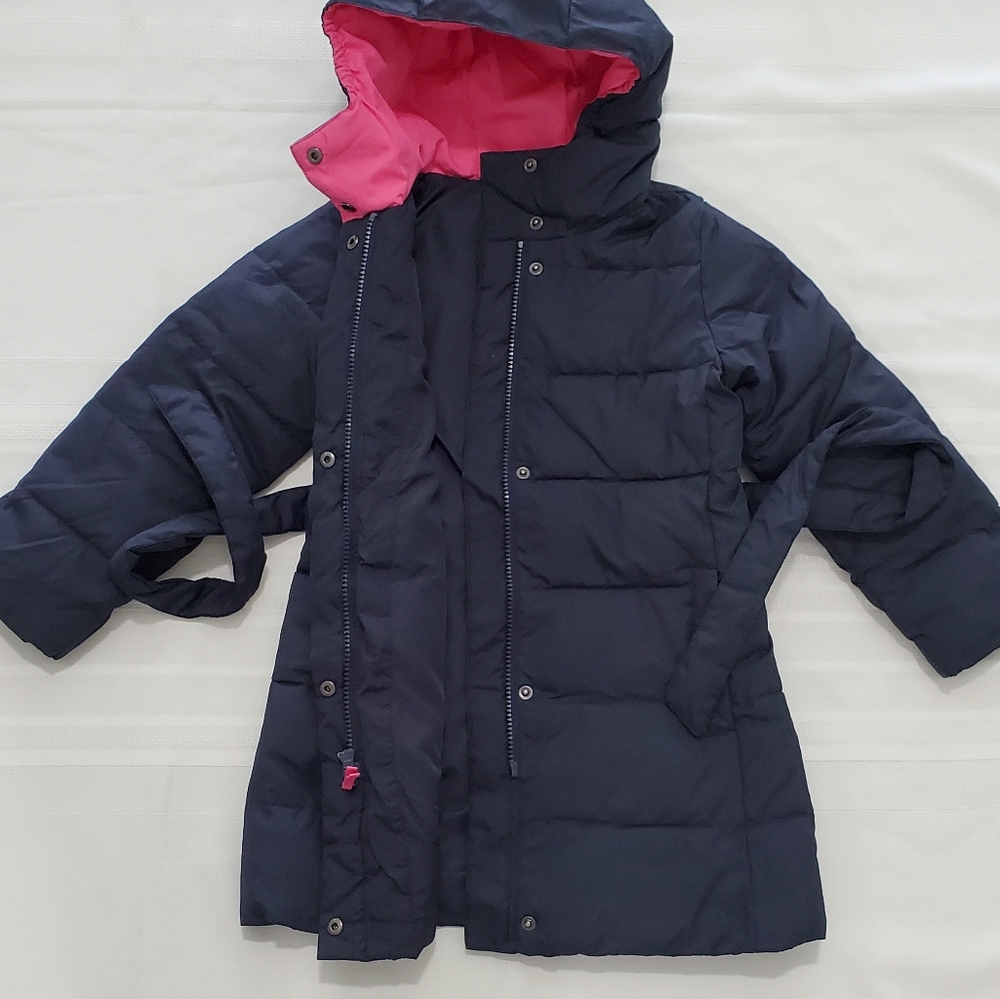 Crewcuts Girls Navy Puffer Coat - Picture 3 of 7